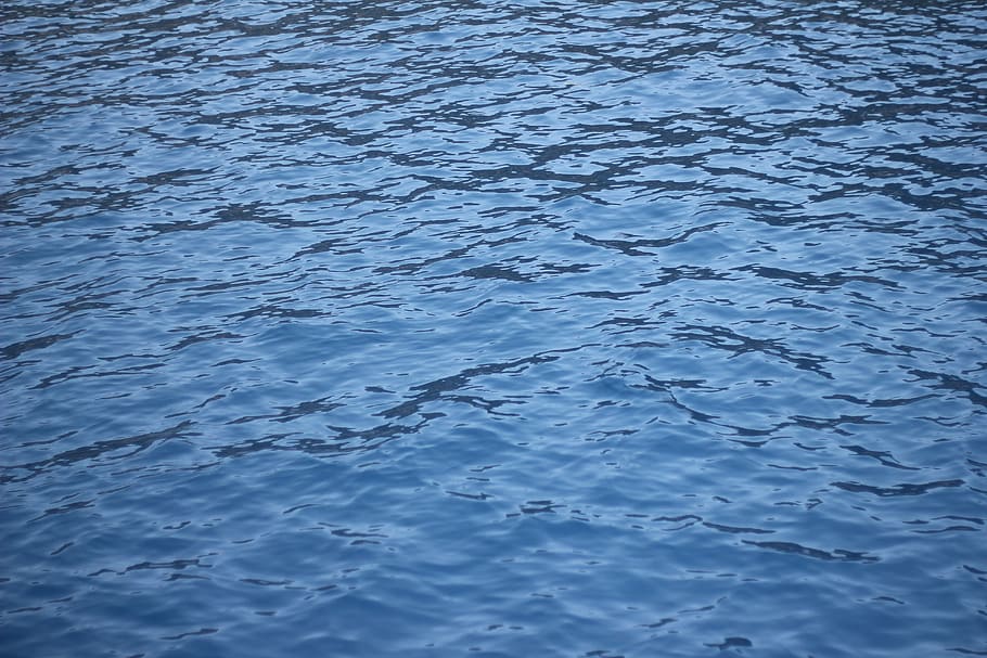 empty calm body of water, blue, ocean, sea, liquid, nature, wave, HD wallpaper