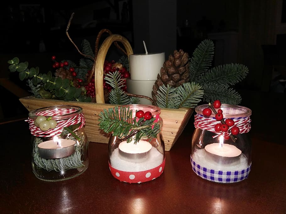 Christmas, Light, Color, indoors, celebration, no people, jar HD wallpaper
