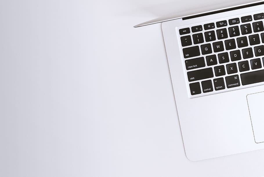 desk, laptop, macbook, computer, electronics, keyboard, technology HD wallpaper