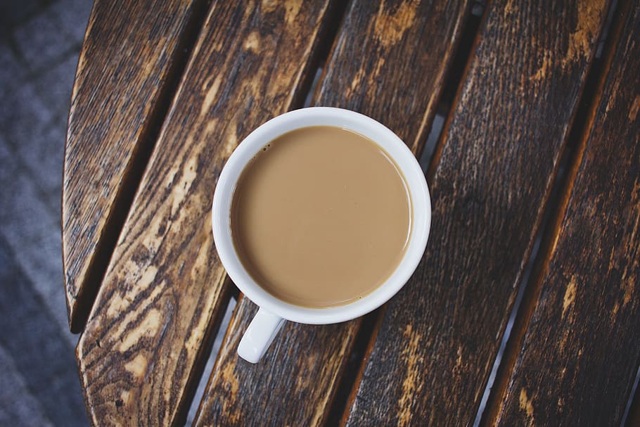 cafe, table, wood, drink, cup, food and drink, refreshment HD wallpaper