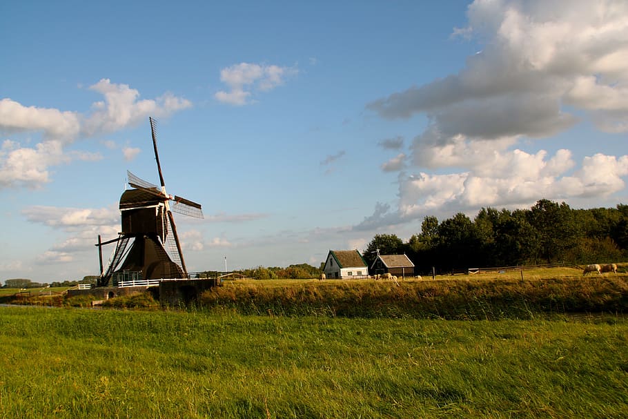 holland, dutch, netherlands, old, traditional, landscape, europe, HD wallpaper