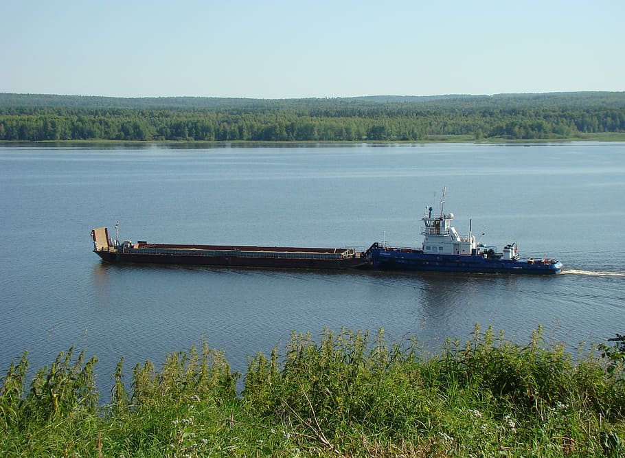 river, kama, perm krai, the okhansk, nautical vessel, water