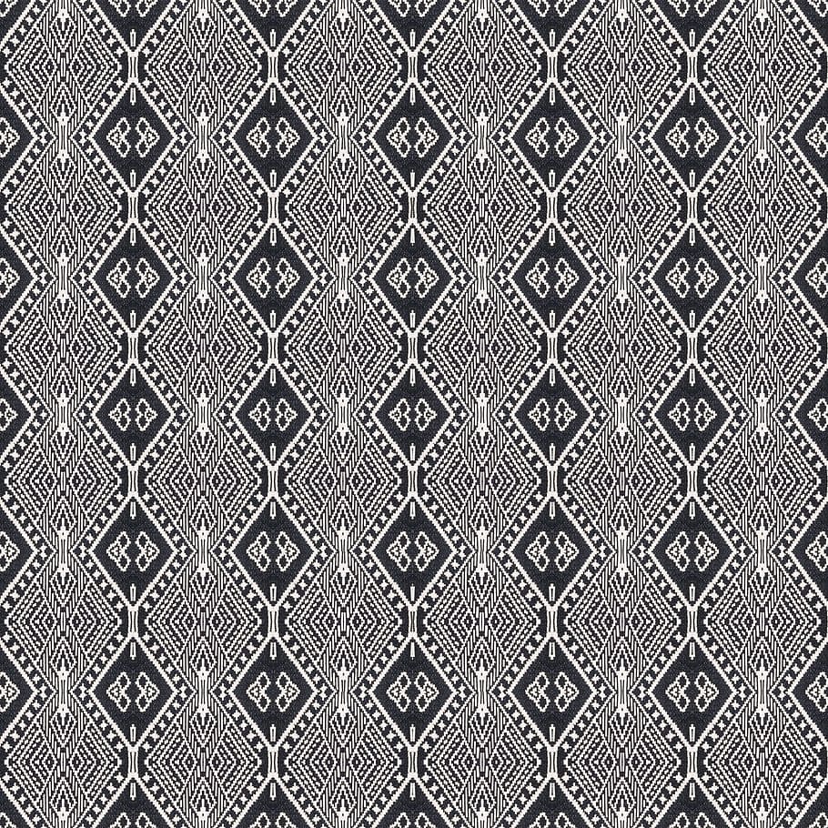 black and gray textile, Pattern, Texture, Black And White, Ethno HD wallpaper