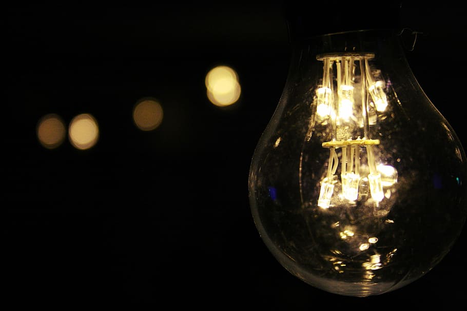 photography of bulb, light, technology, creativity, electricity HD wallpaper