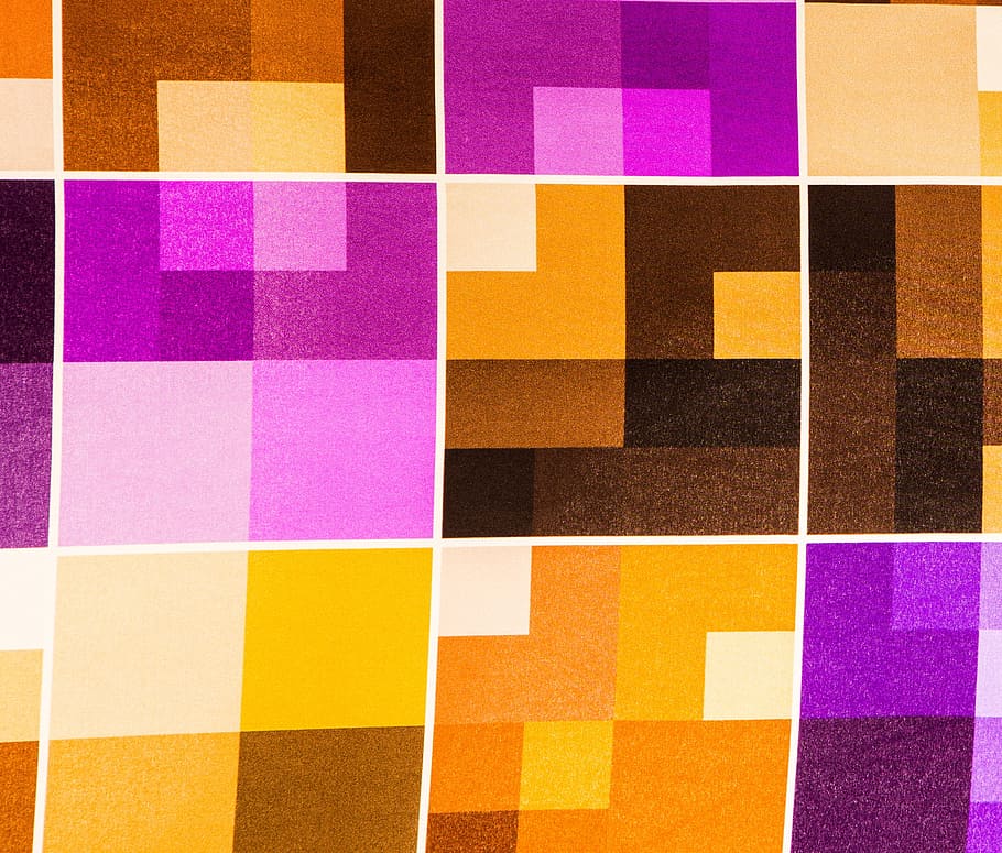 yellow, purple, fabric, pattern, vivid color, weaving, copy space HD wallpaper