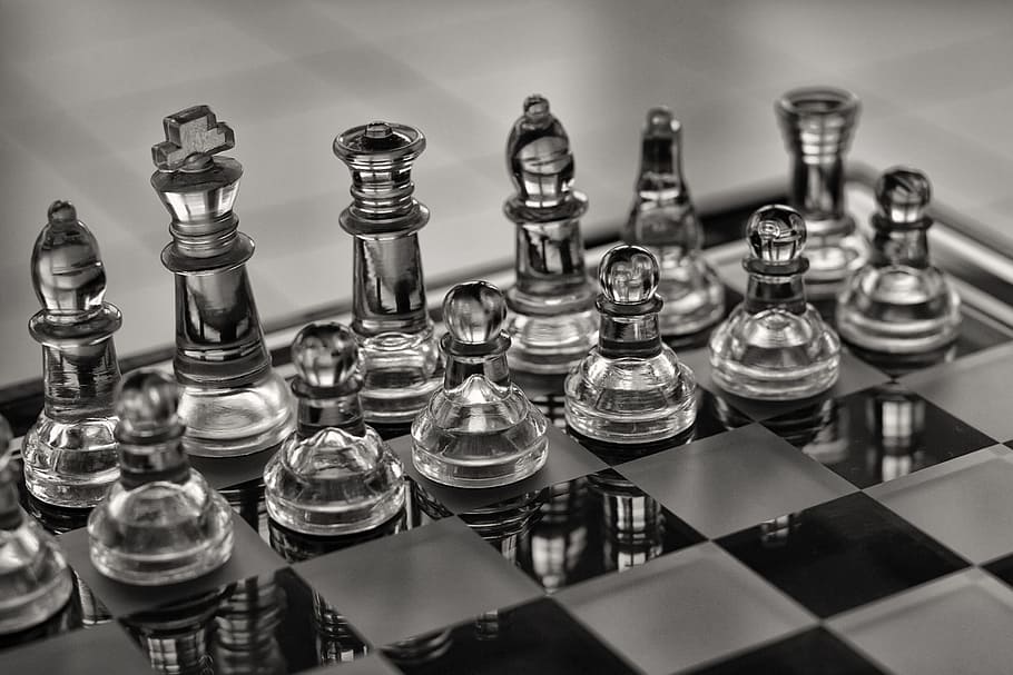 game, chess, chess game, board, black white, chess pieces, board game HD wallpaper
