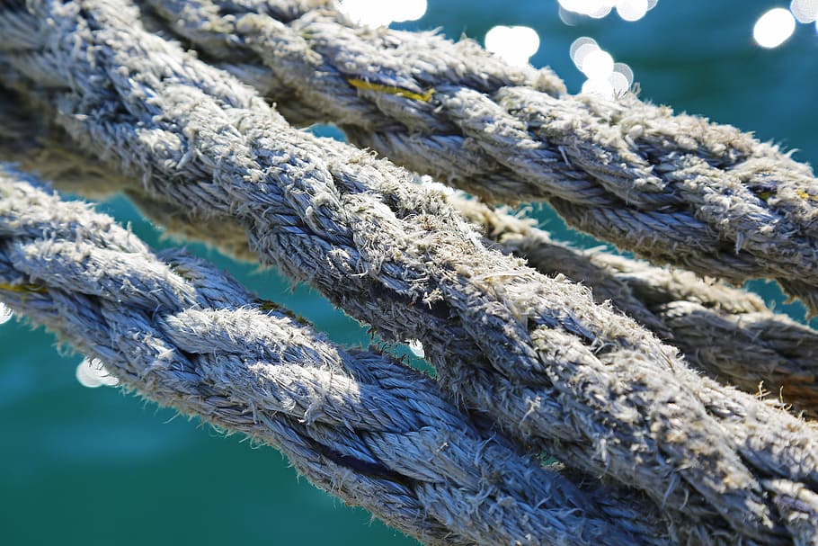 rope, old, macro, solid, detail, marine, maritime, grey, coastline HD wallpaper