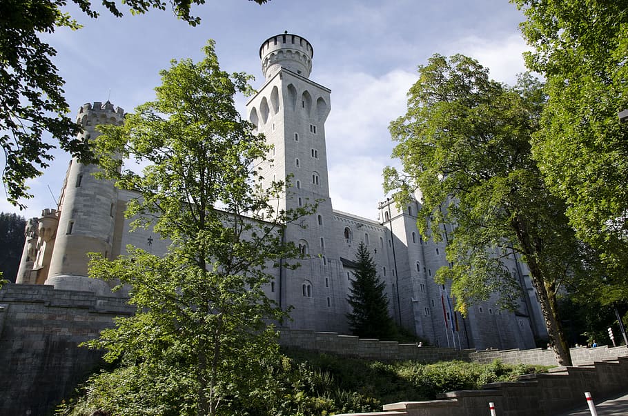 Germany, Castle, Bavaria, tourist attractions, mountains, neuschwanstein, HD wallpaper