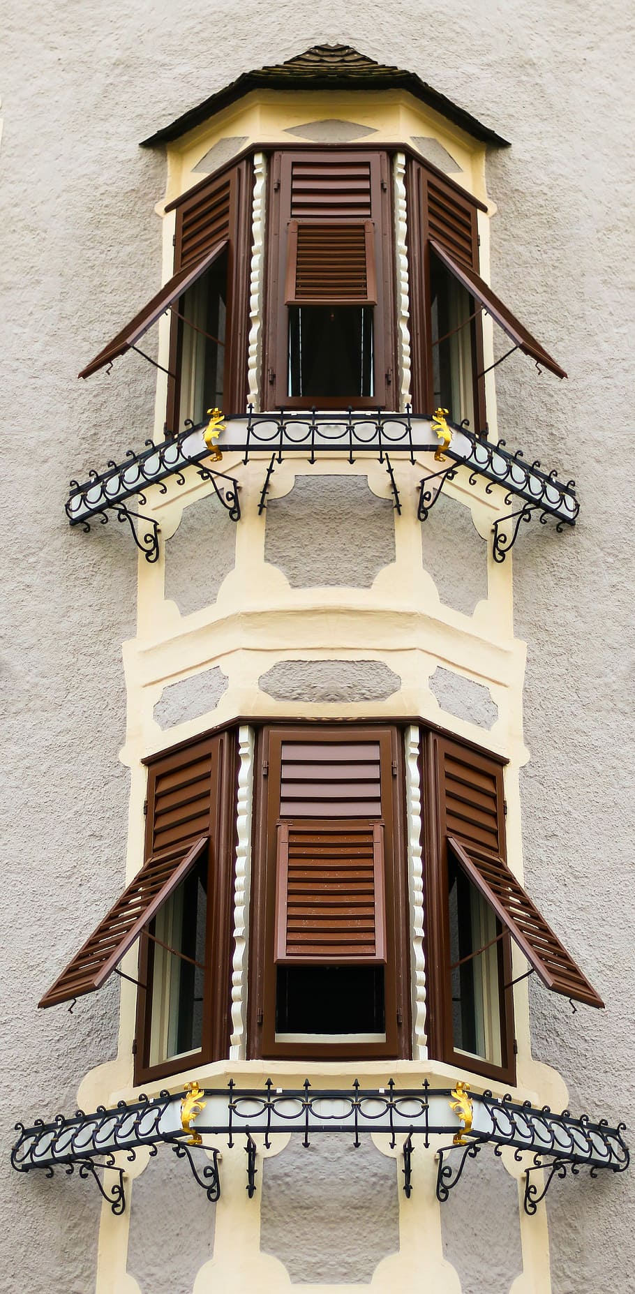 Architecture, Window, Facade, Old, old window, hauswand, shutter HD wallpaper