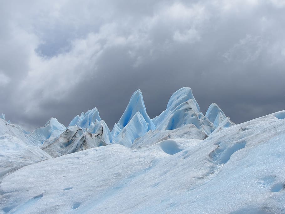 mountain covered with snow, glacier, ice, nature, landscape HD wallpaper