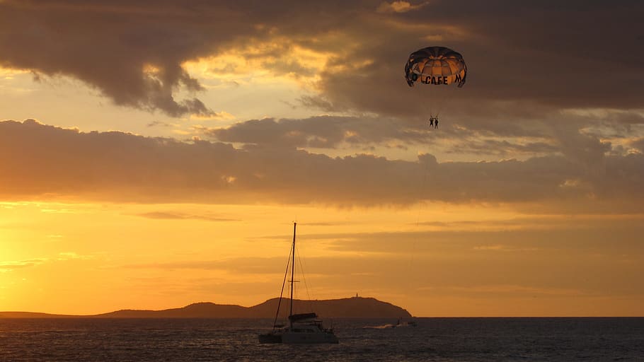 Sunset, West, Light, Sea, the sun, evening, nature, twilight HD wallpaper