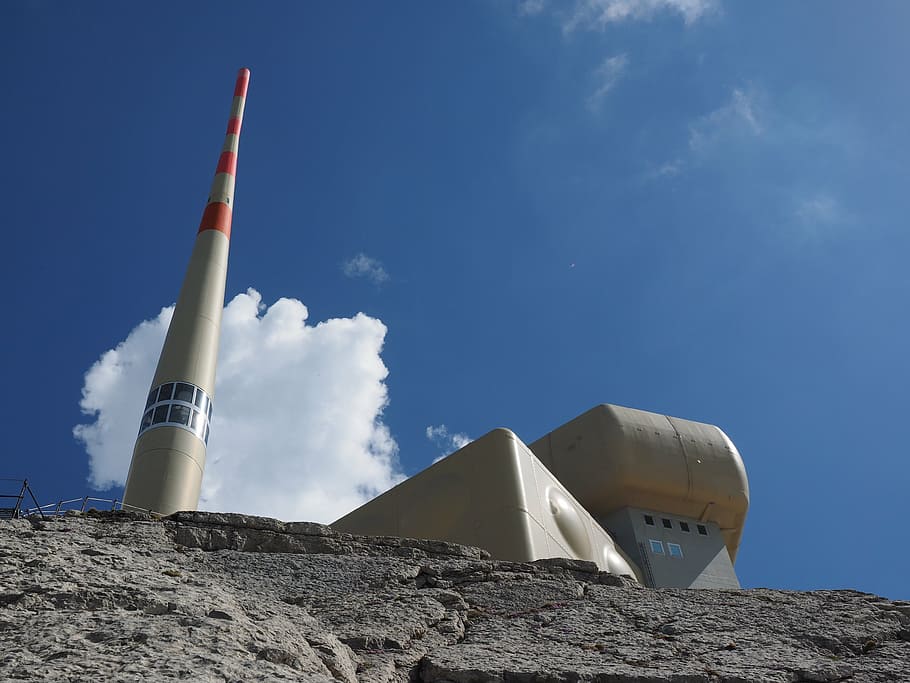send system, transmission tower, säntis, mountain, alpstein HD wallpaper