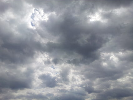 sky, clouds, lightning cloud, weather, partly cloudy, dark HD wallpaper