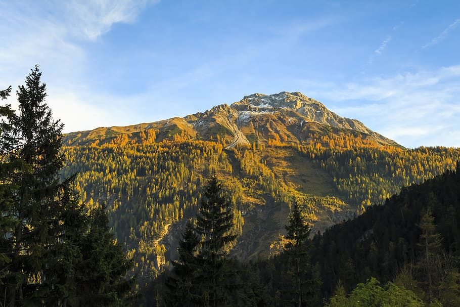 mountain panorama, autumn, allgäu, alpine, sky, landscape, HD wallpaper