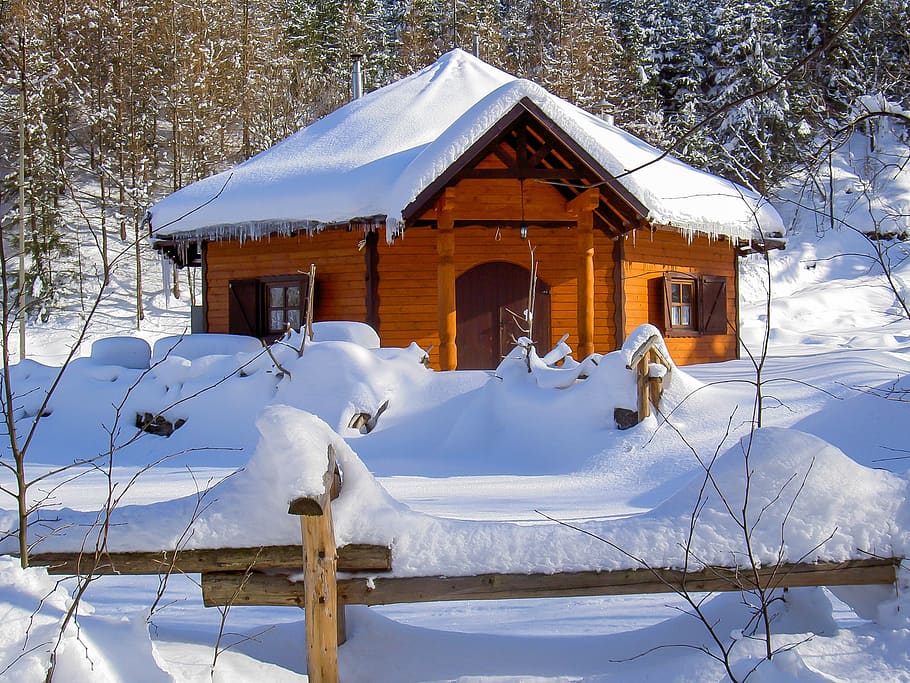 snow, winter, built structure, architecture, building exterior HD wallpaper