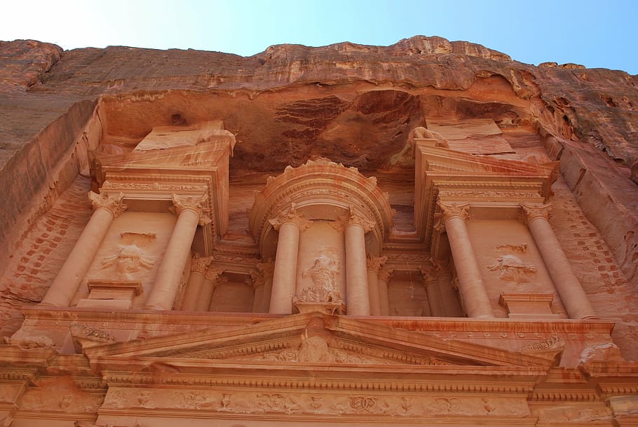 Petra, Jordan, desert, middle east, stone, ruin, petra - Jordan, HD wallpaper