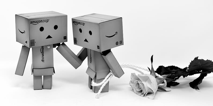 grayscale photo of toys and flower, i beg your pardon, love, excuse me, HD wallpaper
