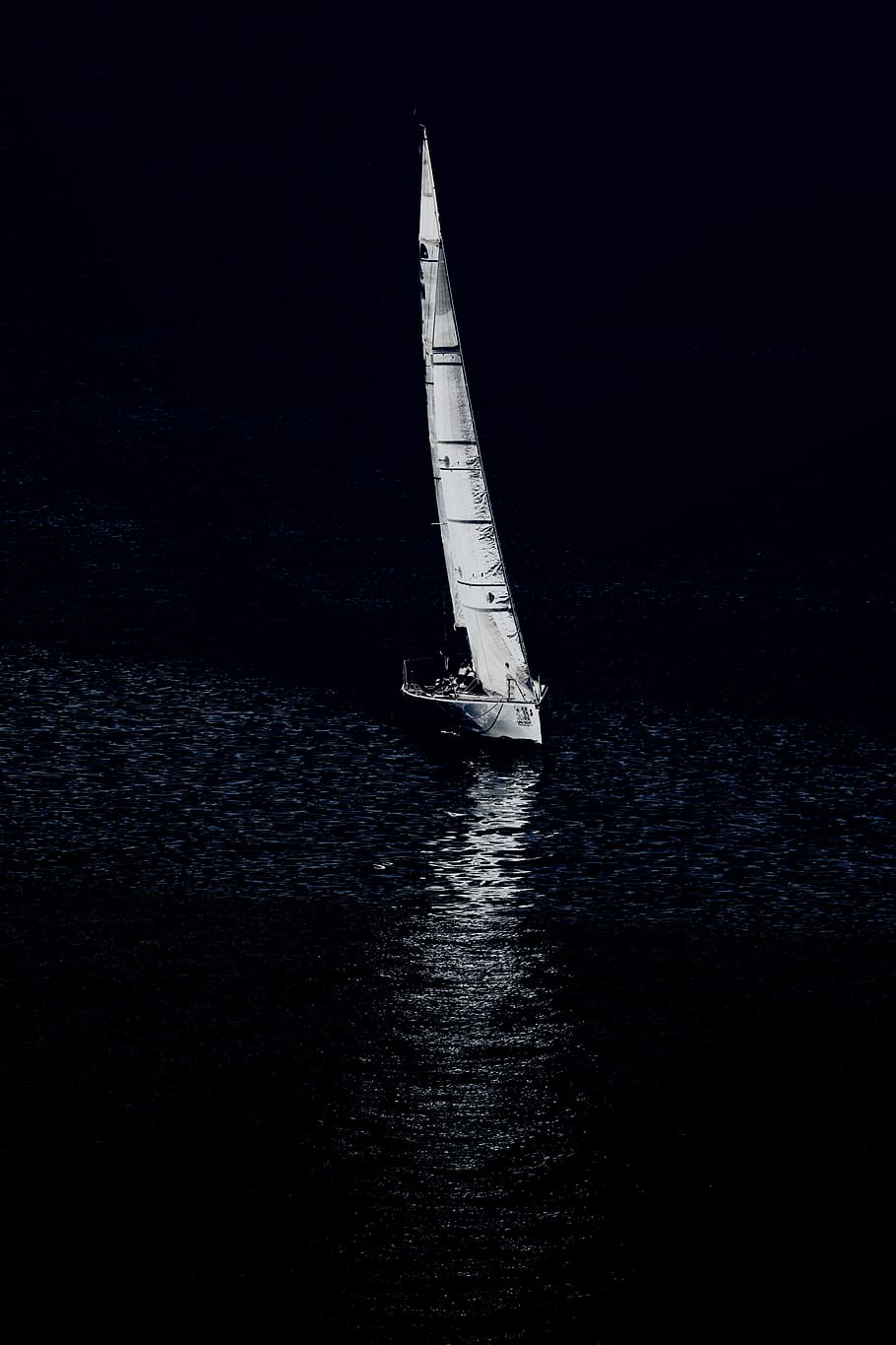 white sailboat on body of water, sail boat on body of water during nighttime HD wallpaper