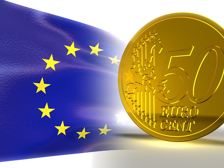 euro, currency, coin, flag, business, money, finance, economy, HD wallpaper