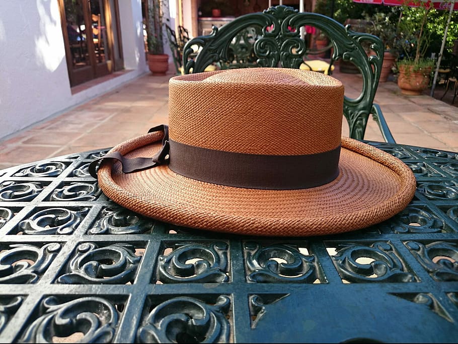 Hat, Table, Chairs, Relax, Bar, restaurant, environment, no people HD wallpaper