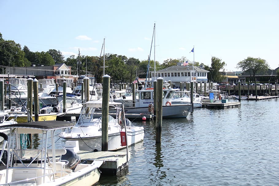 HD wallpaper: harbor, dock, boats, yacht club, long island, new york, pier  | Wallpaper Flare