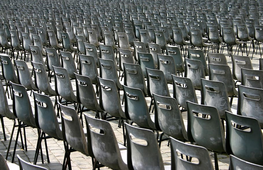 gray chair lot, black-and-white armless chair lot, chairs, seats HD wallpaper
