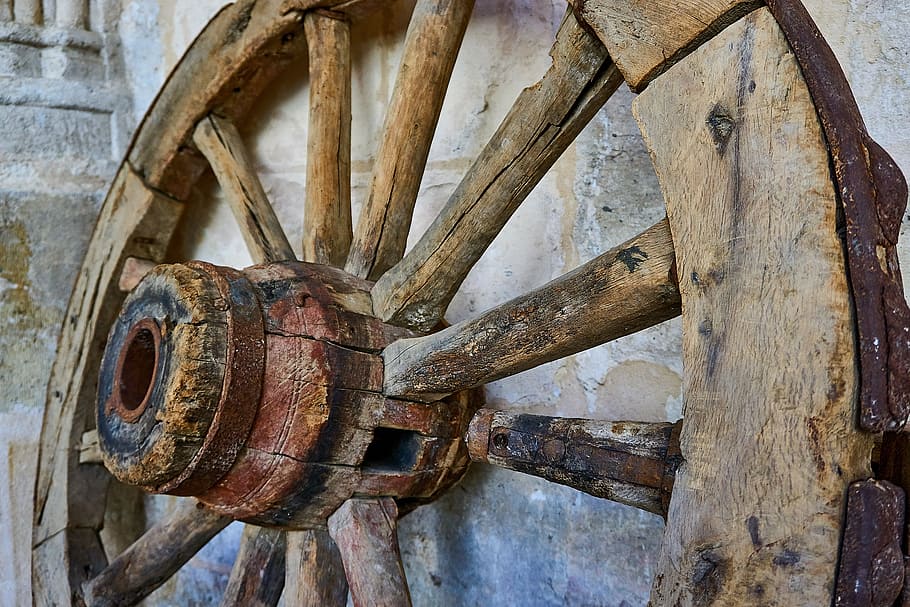 middle ages, wheel, dare, old, spokes, wheels, wooden wheel HD wallpaper