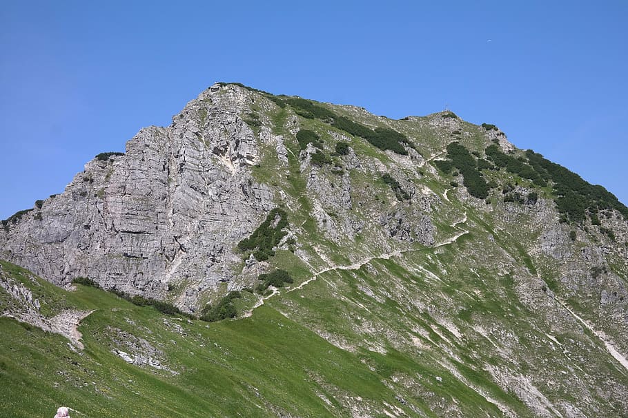 bschiesser, mountain, allgäu, summit, summit cross, allgäu alps, HD wallpaper