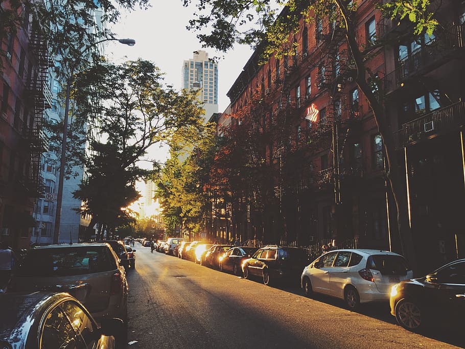 architecture, buildings, infrastructure, tower, street, road HD wallpaper