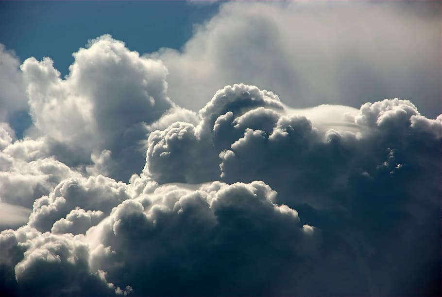 cumulus clouds, sky, clouds form, nature, weather, blue, cloud - Sky HD wallpaper