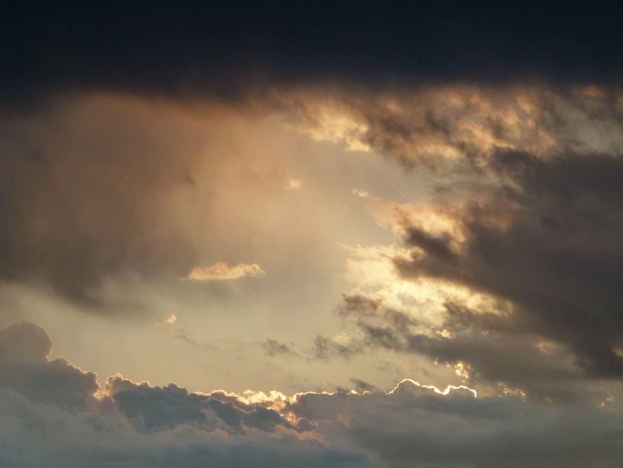 clouds, mood, thunderstorm, sky, cloud - sky, beauty in nature HD wallpaper