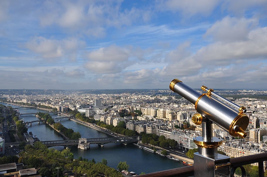 gray tower viewer in front of city buildings, Paris, Eiffel Tower, HD wallpaper