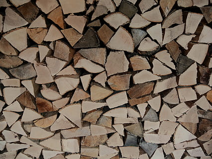 wood, firewood, beech, oak, split, stack, stacked, dry, storage HD wallpaper
