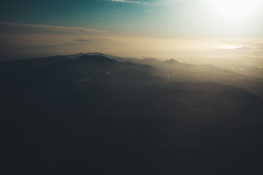 aerial, view, sky, sunset, beauty in nature, scenics - nature HD wallpaper