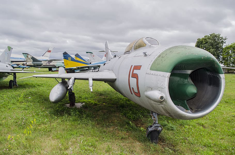 the mig-19, exhibit, museum, fighter, aviation, ukraine, kiev, HD wallpaper