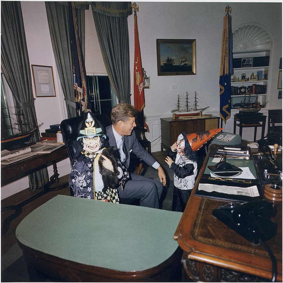 President John F Kennedy, White House, oval office, known, famous