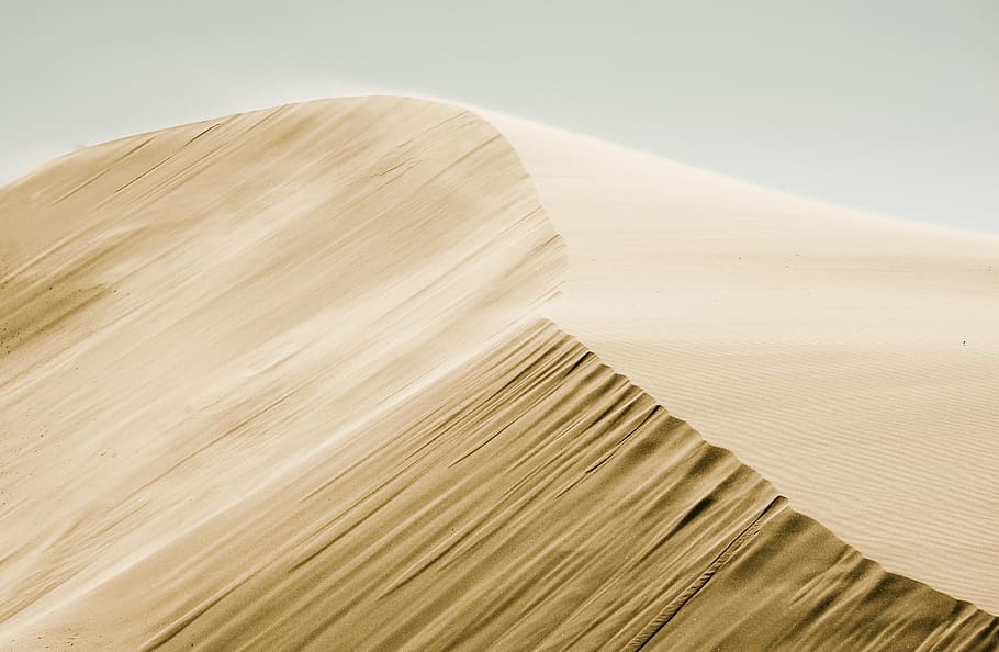 landscape photography of desert, aerial, view, sand, highland HD wallpaper