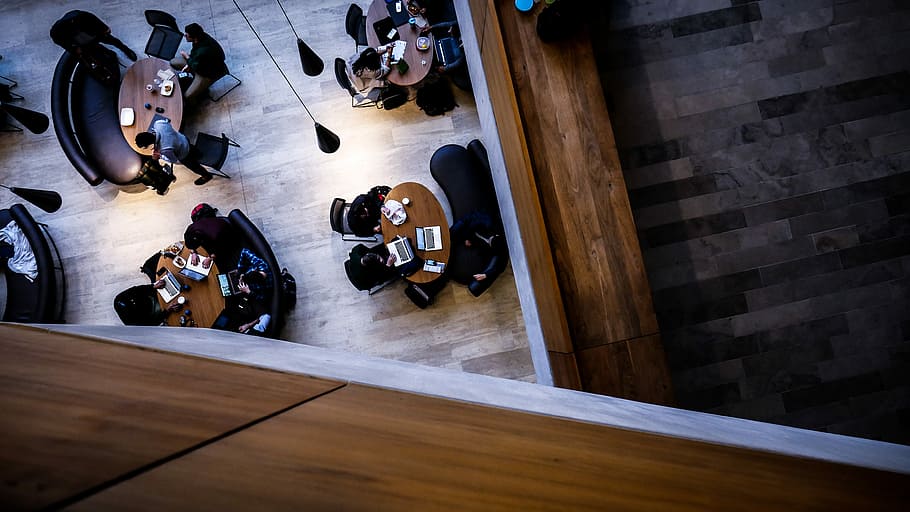 Collaboration., top-view photo of people doing task on tables HD wallpaper