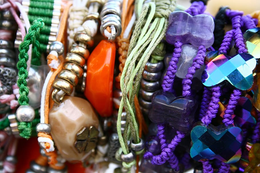 bracelets, beads, accessories, bijouterie, market, fashion, HD wallpaper