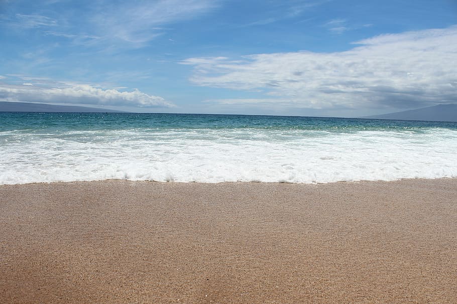 beach, sand, vacation, sea, water, land, beauty in nature, horizon over water HD wallpaper