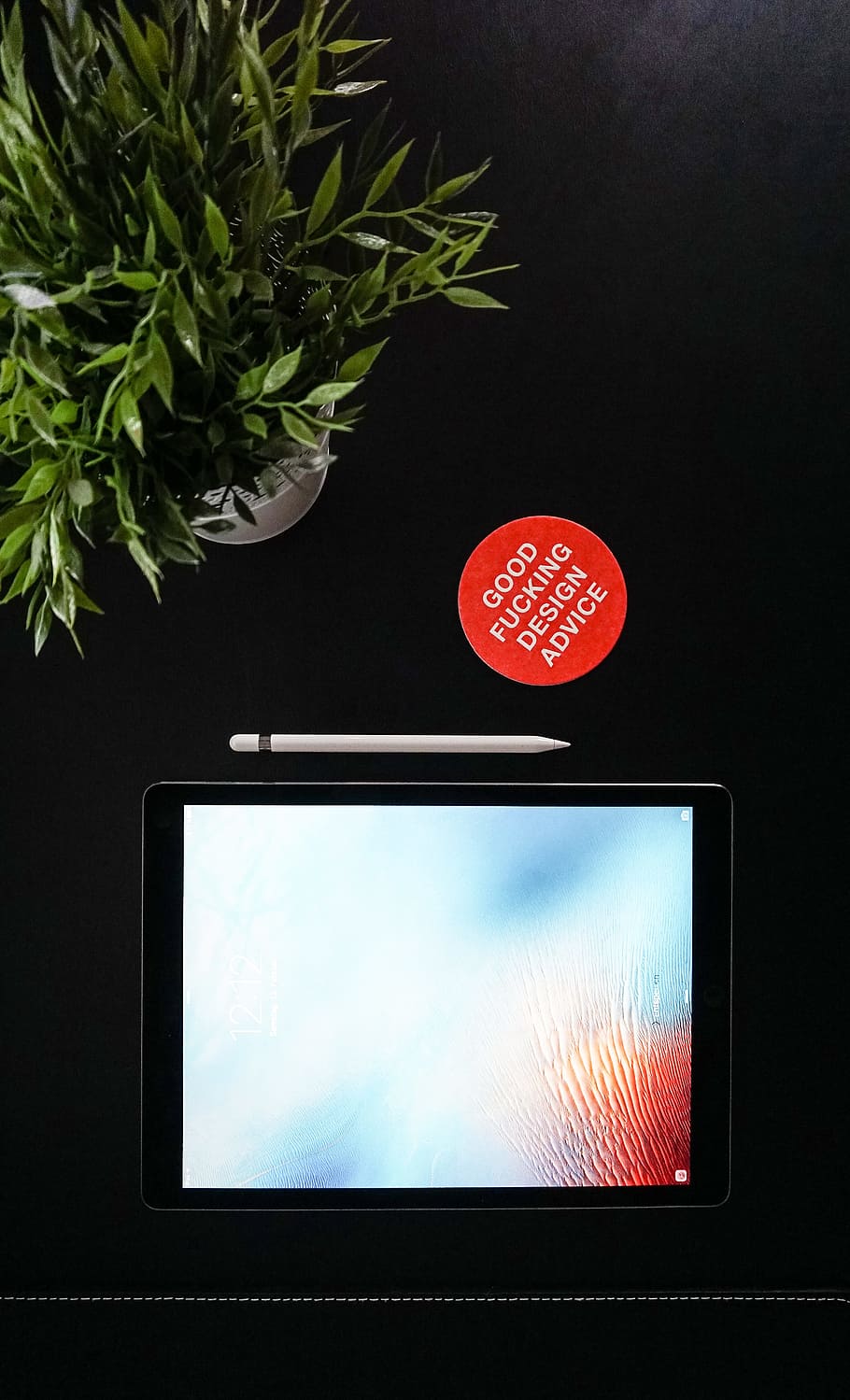 black iPad next to Apple pen near green leaf plant, silver iPad and Apple pencil near green leaf plant HD wallpaper