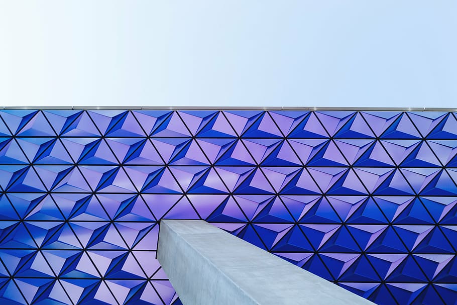 worm's eye view of concrete building, architecture, infrastructure HD wallpaper