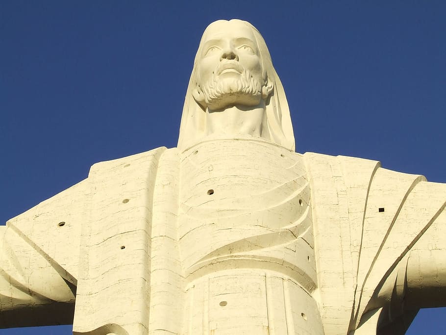 Christ, Statue, Cross, christ statue, sculpture, architecture HD wallpaper
