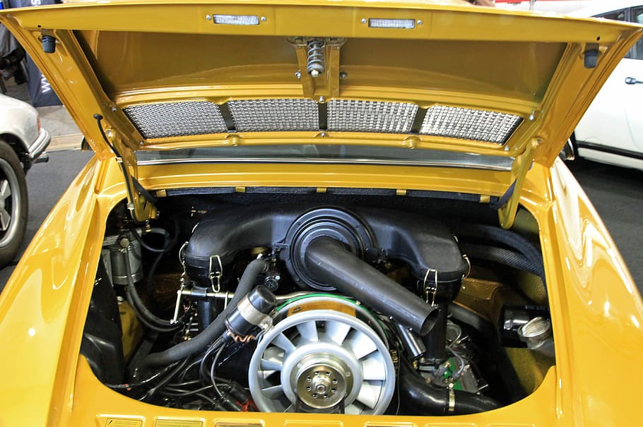 Oldtimer, Motor, Porsche, Technology, automotive, yellow, vehicle HD wallpaper