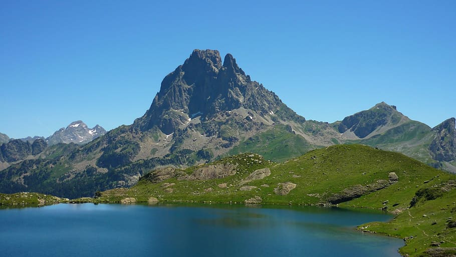 Lake, Mountain, Mountain, Summit, Ossau, lake ayous, high mountain HD wallpaper