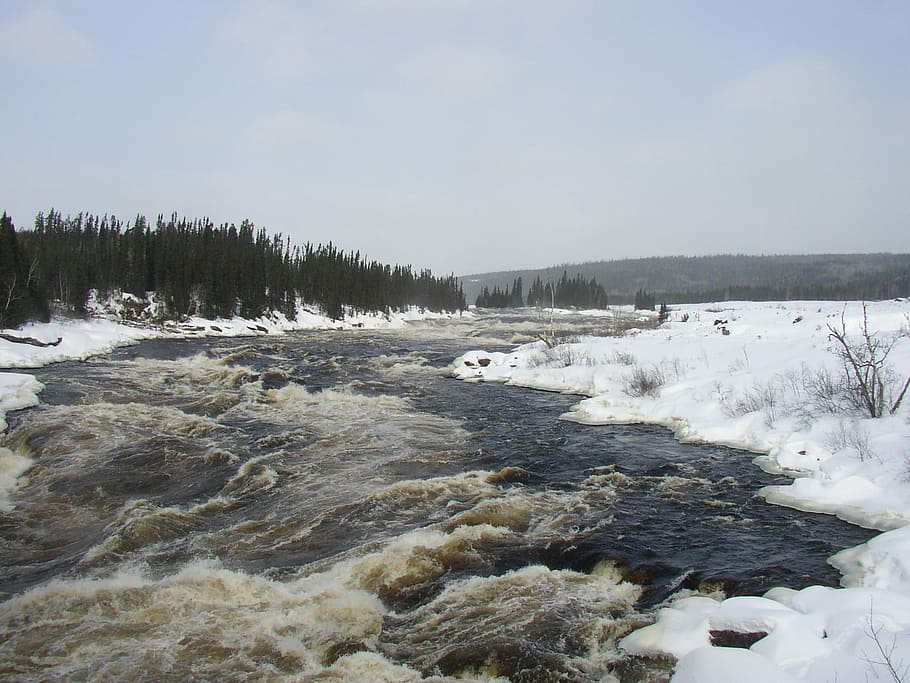 River, Winter, Water, nature, day, outdoors, no people, cold temperature HD wallpaper