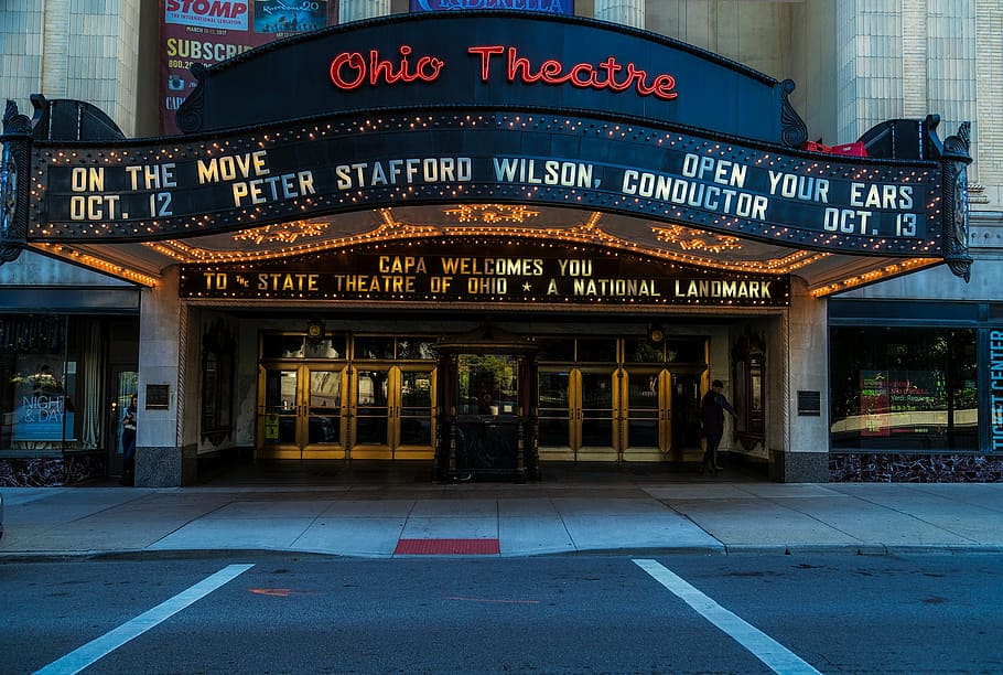 HD wallpaper Ohio Theatre during daytime, columbus, theater, marquee