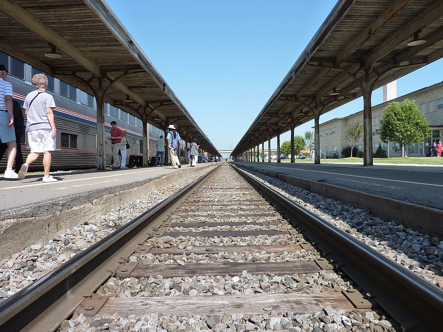 Railroad, Train Tracks, Amtrak, southwest, railroad Track, transportation, HD wallpaper