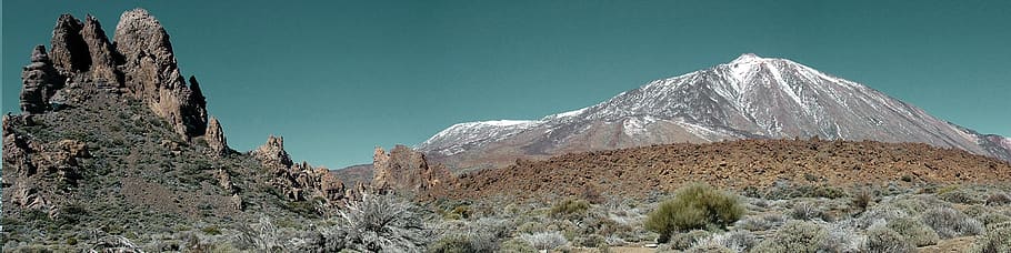 panoramic, teide, canary islands, nature, pico del teide, spain, HD wallpaper