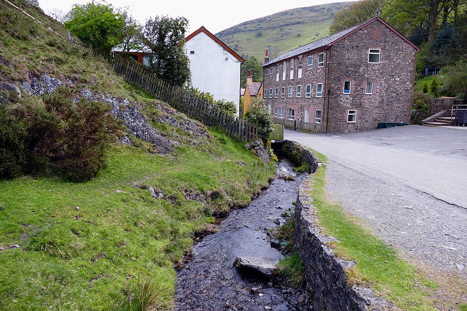 stream, carding mill valley, countryside, england, footpath